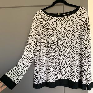 Cheetah print long sleeve blouse
